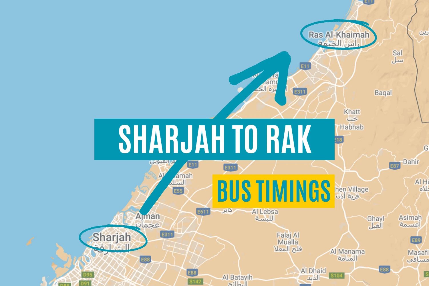 Sharjah To Ras Al Khaimah Bus Timings