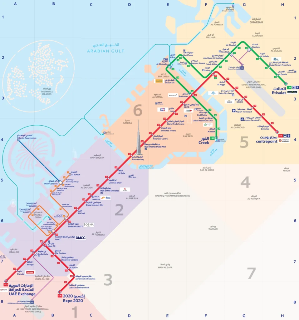 Dubai Metro Map & Stations [2023] 🚇