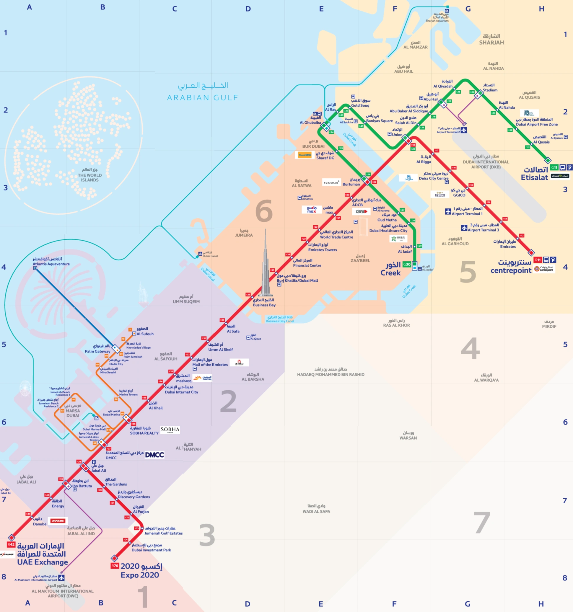 dubai metro map