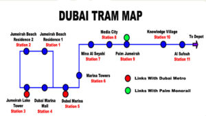 New Dubai Tram Map, Timings, Stations & Tickets 2020