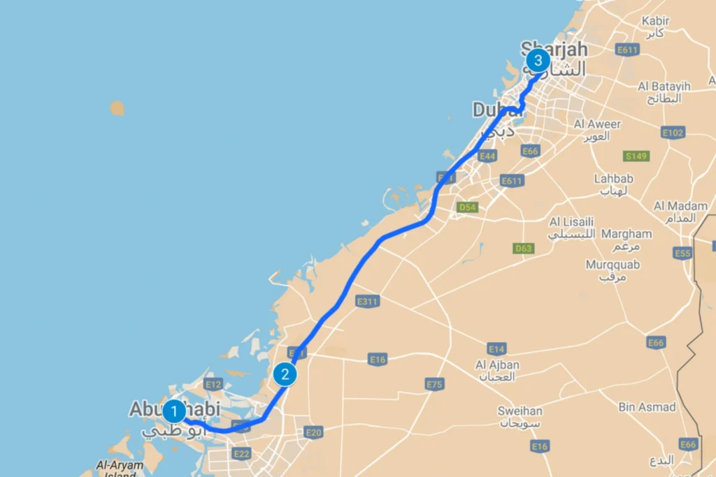 Abu Dhabi To Sharjah Bus