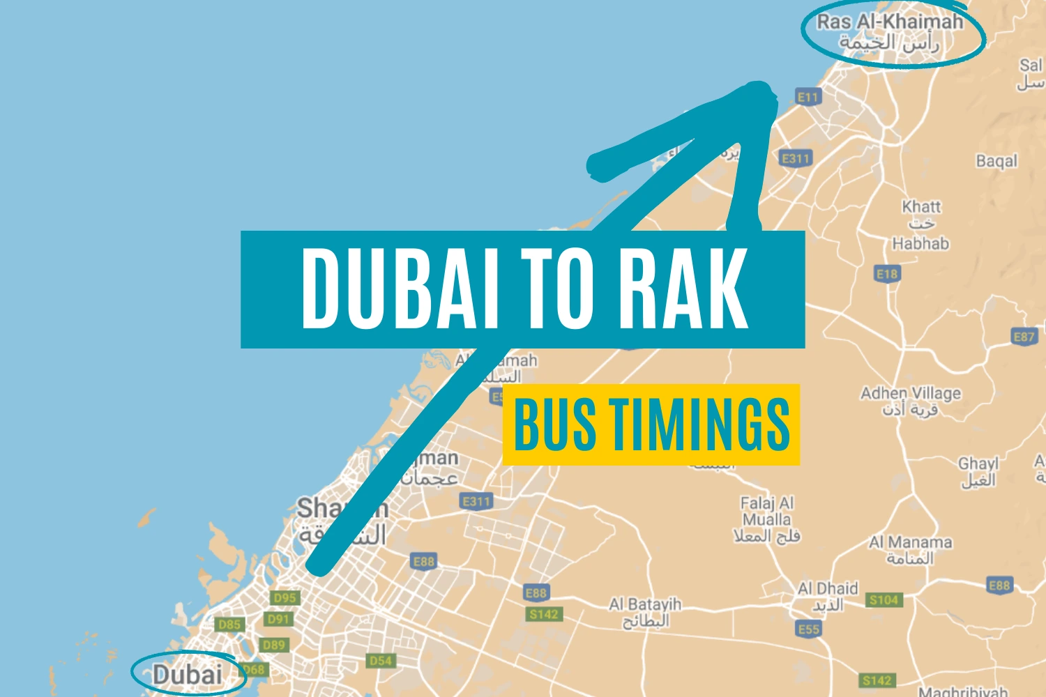 Dubai to Ras Al Khaimah Bus 🚍 [2023]