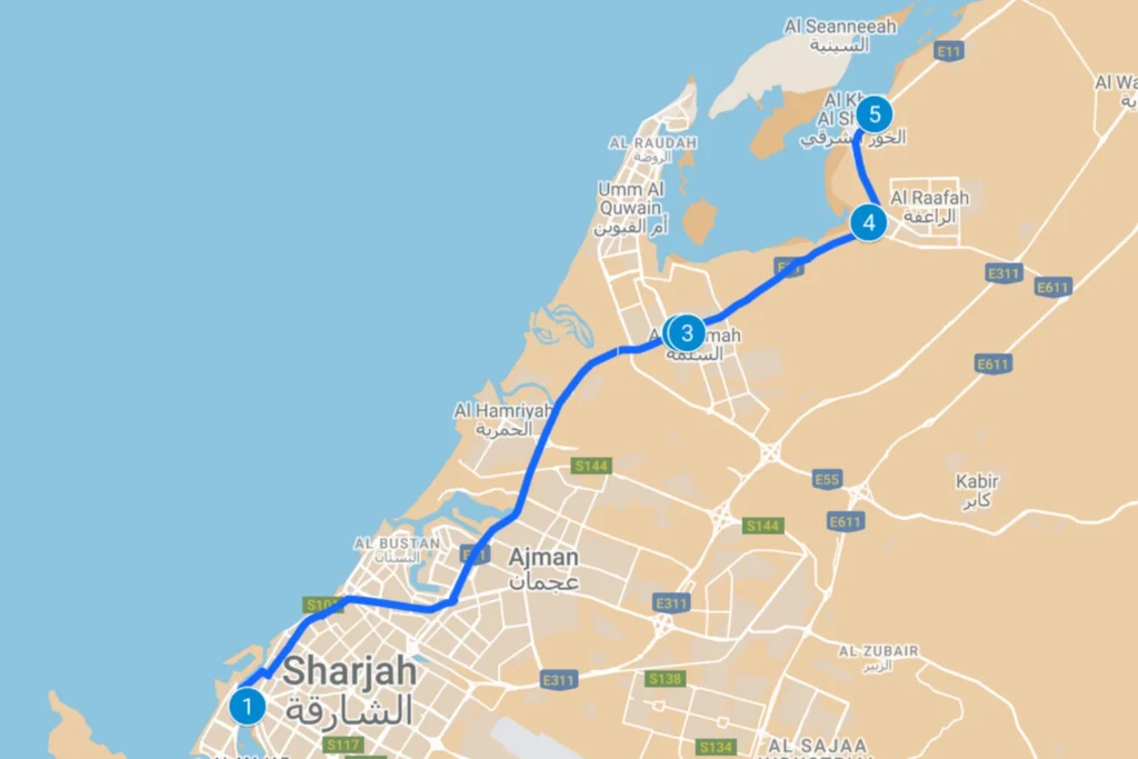 Sharjah To Umm Al Quwain