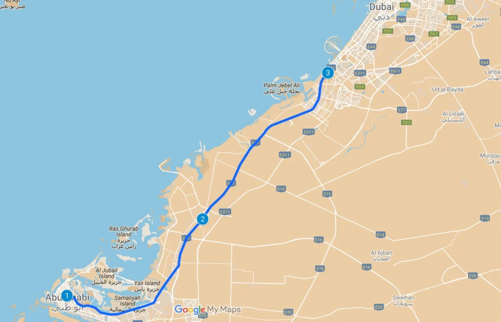Abu Dhabi To Dubai Bus 