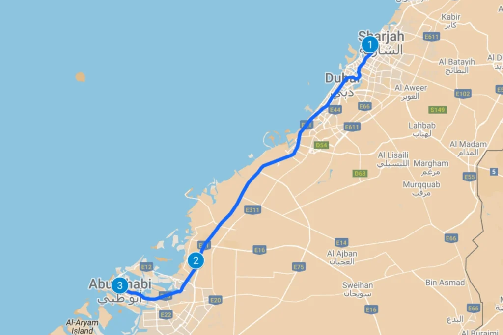 Sharjah To Abu Dhabi Bus