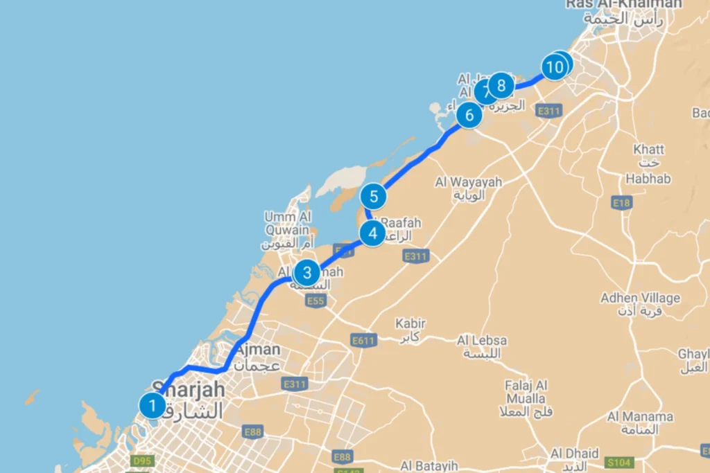 Sharjah To Ras Al Khaimah Bus