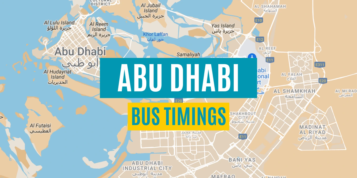 Abu Dhabi Bus Timings