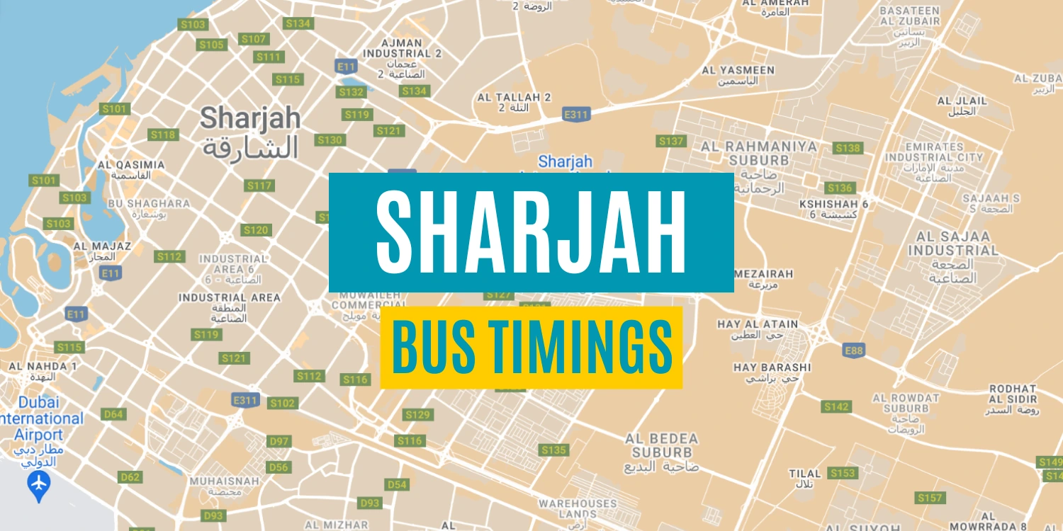 Sharjah Bus Timings