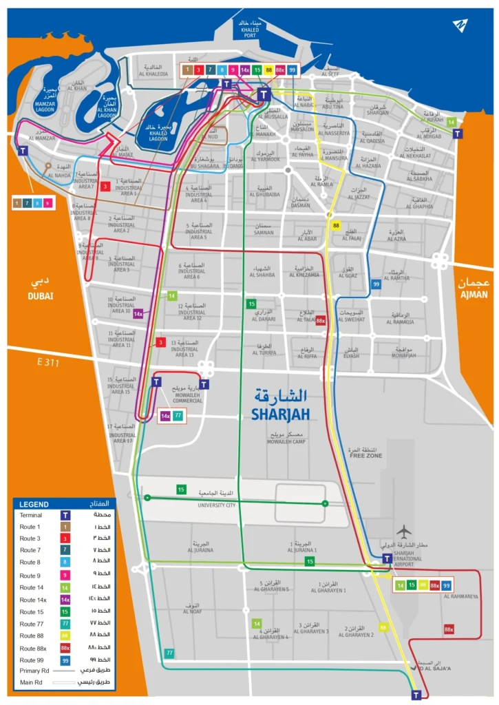Sharjah Local Bus Routes